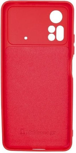 Xiaomi Poco X4 Pro Silicone Back Cover Red Camera Protection