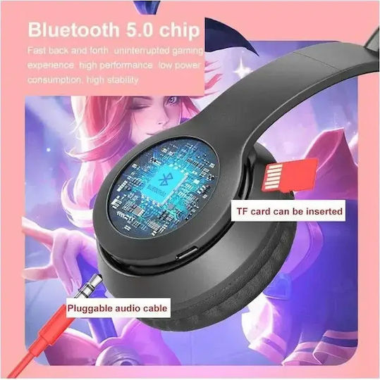 Andowl Q-EM51 Wireless / Wired On Ear Headphones Black