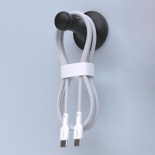 Dudao USB 2.0 Kabel USB-C männlich - USB-C 240W Weiß 1.2m