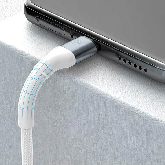 3MK Regular USB-A la Cablu Lightning 12W Alb 2m