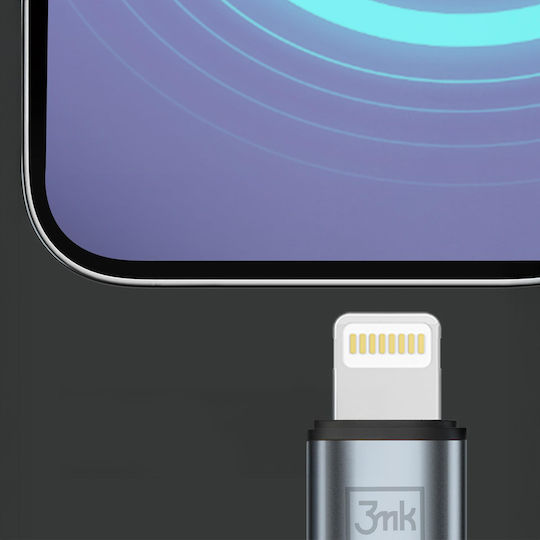 3MK Редовна USB-A към Lightning кабел 12W Черен 1м