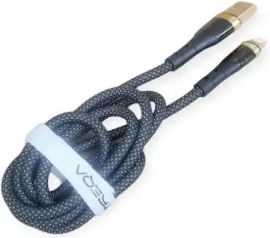 Treqa Braided USB-A to Lightning Cable Μαύρο 1m (CA-8812)