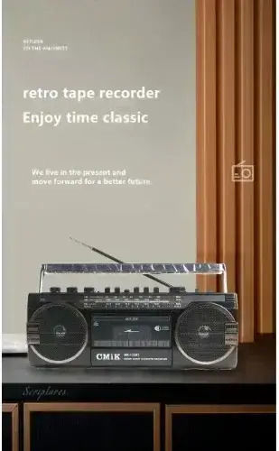 CMIK MK-132BT Retro Cu alimentare la rețea / baterie cu Bluetooth și USB Negru