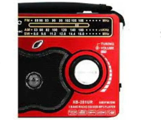 Waxiba XB-281UR Portable Radio Rechargeable with USB Red