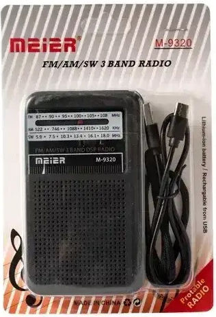 Meier M-9320 Ραδιοφωνάκι Επαναφορτιζόμενο Μαύρο