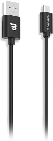 Baykron Regulat USB 2.0 spre micro USB Cablu Negru 1.2m (BKR-SL-MU-BLK1.2) 1buc