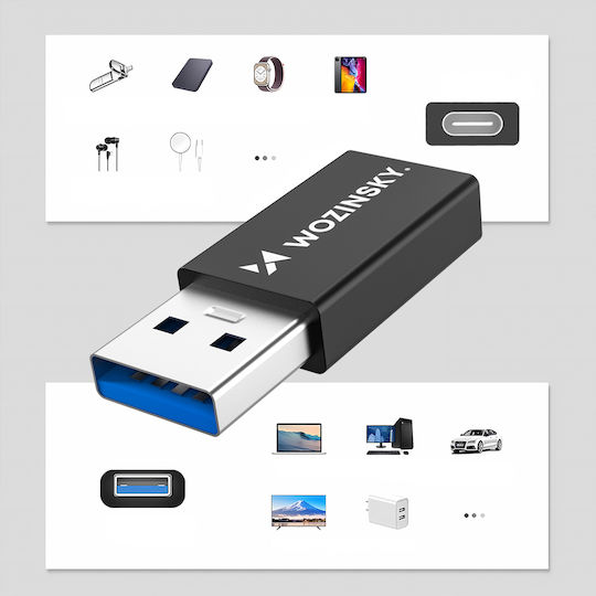 Wozinsky Konverter USB-A männlich zu USB-C weiblich 1Stück WAAC-01