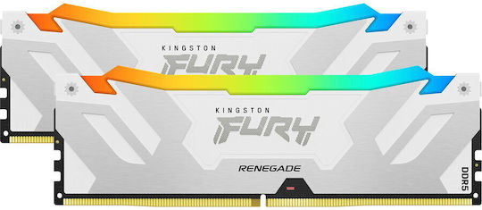 Kingston Fury Renegade RGB DDR5 64GB RAM with 2x32GB Modules and Speed 6400 for Desktop
