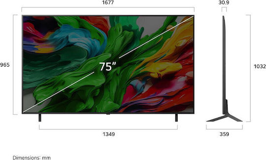 LG Smart Television 75" 4K UHD QNED 75QNED85A3C HDR (2025)