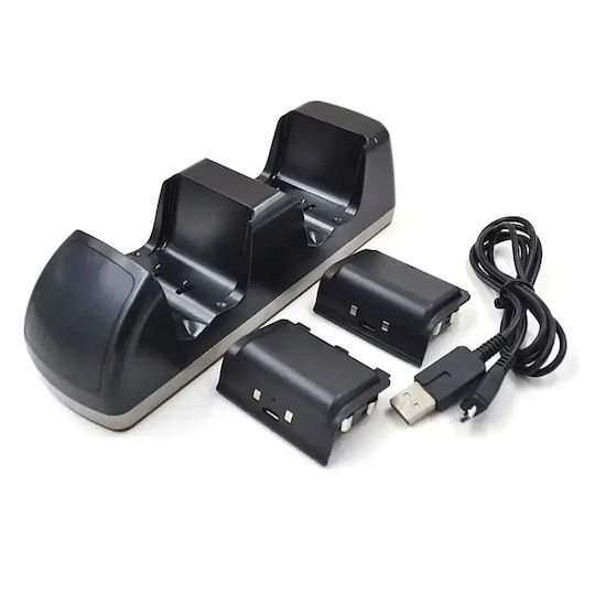 Controller-Ladestation 2 Controller XBOX Eins Schwarz