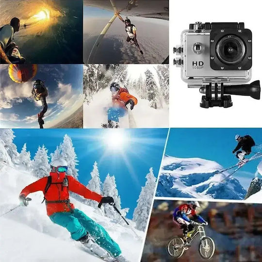 SPC1080 Action Camera Full HD (1080p) Υποβρύχια (με Θήκη) με Οθόνη 2" Μπλε