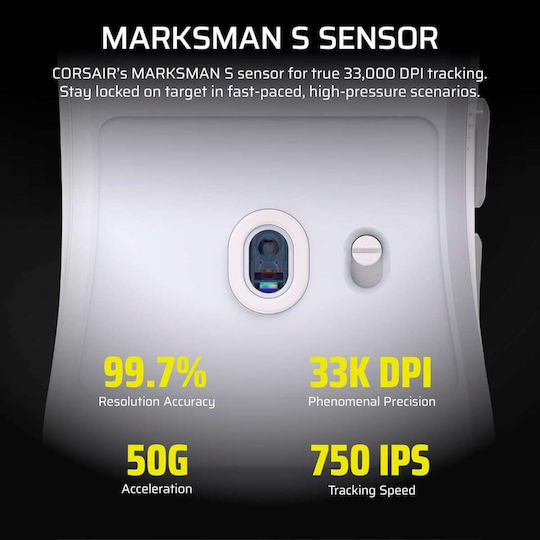 Corsair Sabre V2 Pro Ultralight Wireless Gaming Mouse 33000 DPI White