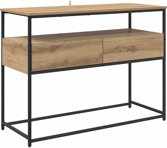 Κονσόλα από Ξύλο & Μέταλλο Artisan Oak Μ100xΠ40xΥ75εκ.