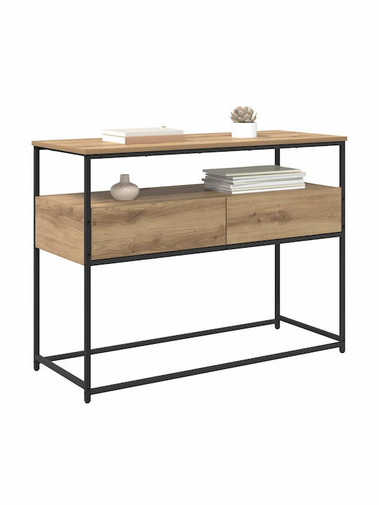 Κονσόλα από Ξύλο & Μέταλλο Artisan Oak Μ100xΠ40xΥ75εκ.