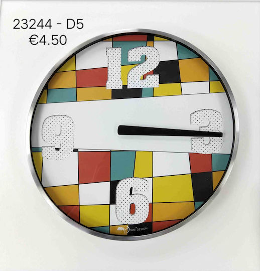 Wanduhren Kunststoff Mehrfarbig Ø12cm