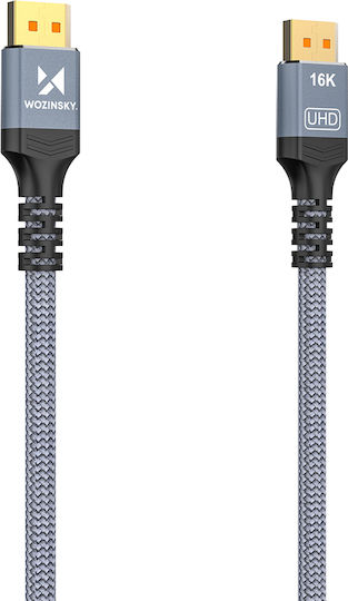 Wozinsky Cable DisplayPort male - 1m Μαύρο