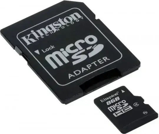 Kingston microSDHC 8GB Class 4 High Speed με αντάπτορα