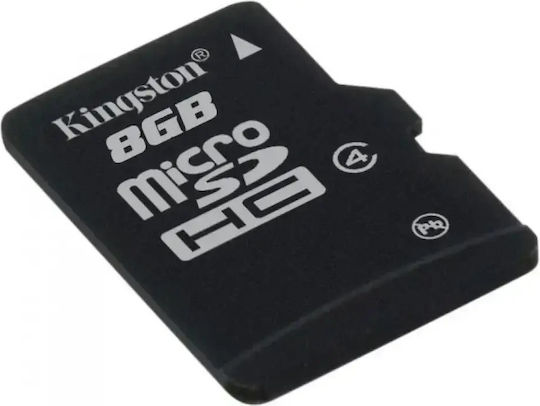 Kingston microSDHC 8GB Class 4 High Speed με αντάπτορα