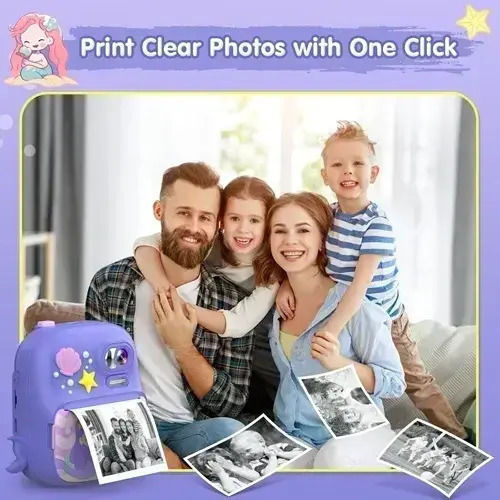 Mermaid Children's Camera Purple