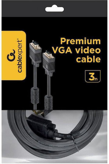 Cablexpert VGA male to VGA male Black 3m Cable (GM-VGA-3M)