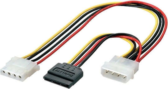 Equip 4-Pin Molex - 15-Pin Sata Cable 0.3m Πολύχρωμο 112052