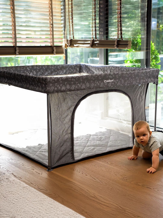 Bebe Stars Park with Mattress Gray 126x126cm