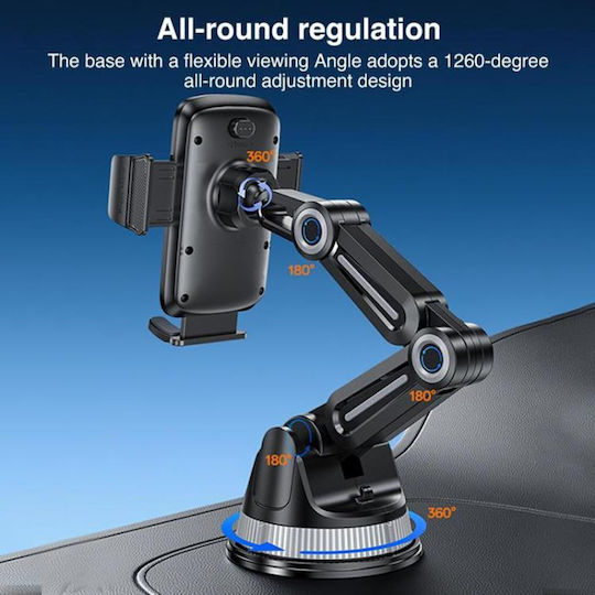 Yesido Car Mobile Mount with Adjustable Hooks Black