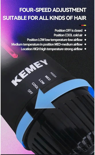 Kemei Electric Brush with Air for Straightening 1200W