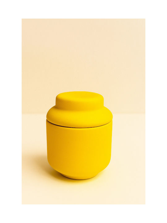 Handmade Aromatic Soy Candle Handmade Yellow Jar 11x9cm 780g