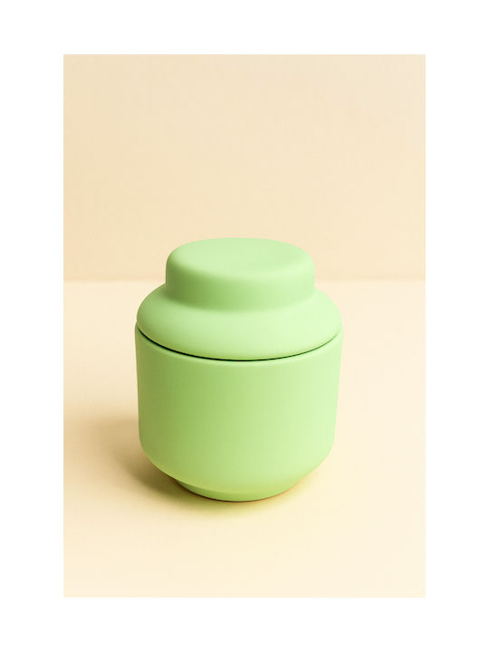 Handmade Aromatic Soy Candle Handmade Jar Light Green 11x9cm 780g