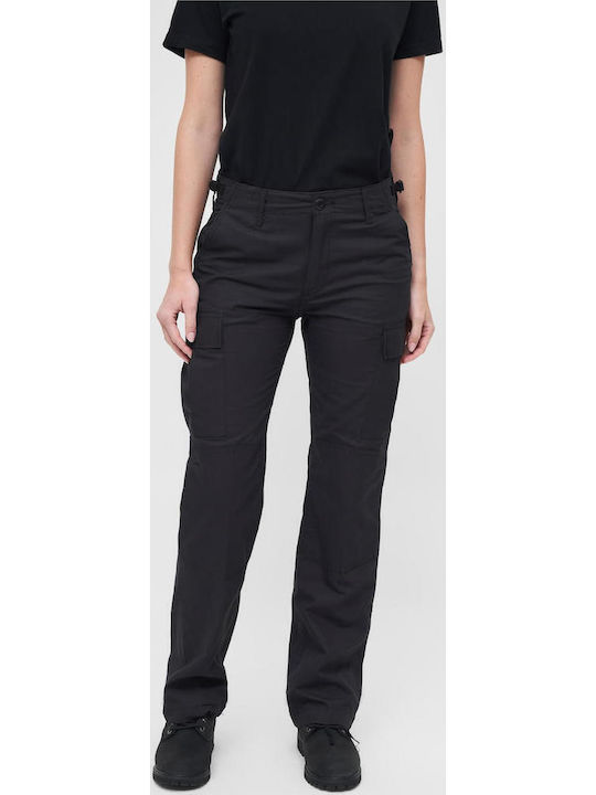 Bdu Damen Stoff Fracht Hose Schwarz
