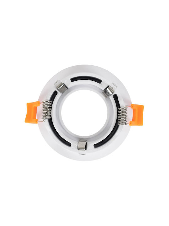 kelvo Μεταλλικό Πλαίσιο για Σποτ GU10 Λευκό 8.5x8.5εκ. 1τμχ
