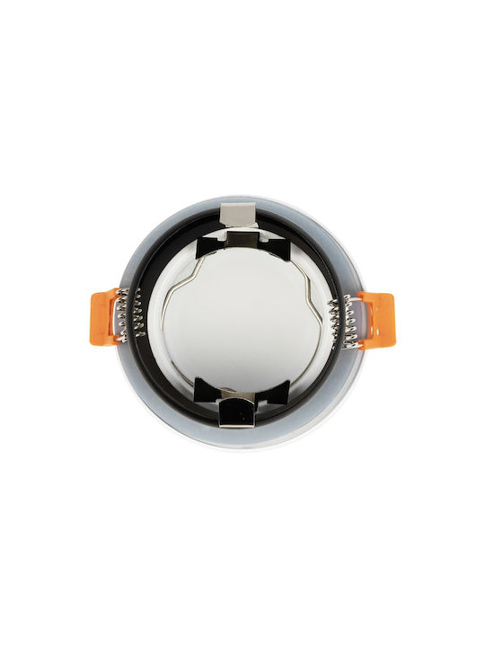 kelvo Metallic Frame for Spot GU10 White 8.5x8.5cm. 1pcs