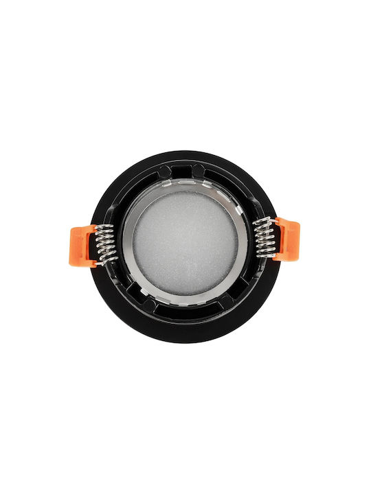 kelvo Μεταλλικό Πλαίσιο για Σποτ GU10 Μαύρο 8.5x8.5εκ. 1τμχ
