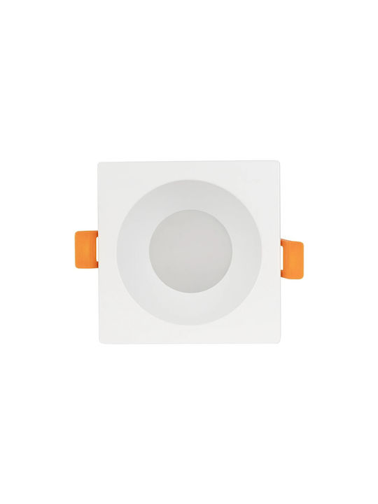 kelvo Μεταλλικό Πλαίσιο για Σποτ GU10 Λευκό 8.5x8.5εκ. 1τμχ