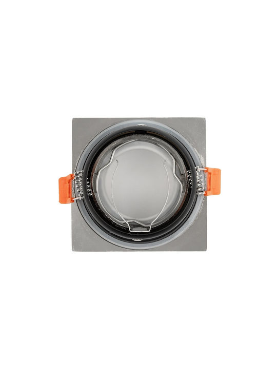 kelvo Μεταλλικό Πλαίσιο για Σποτ GU10 Ασημί 8.5x8.5εκ. 1τμχ