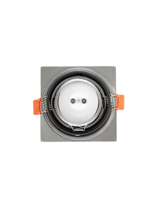 kelvo Μεταλλικό Πλαίσιο για Σποτ GU10 Ασημί 8.5x8.5εκ. 1τμχ