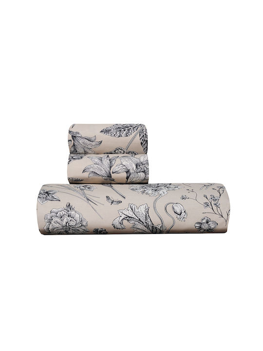 Kentia Bettbezug-Set Baumwolle Übergröße mit 2 Kissenbezügen 220x240 Alida 15