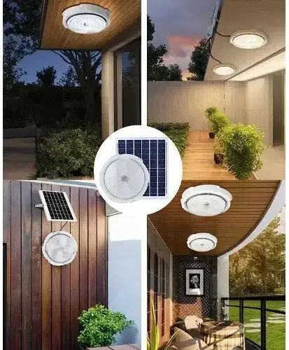 Suspendata Lampă Solară 20W Verde cu Fotocelulă și Telecomandă