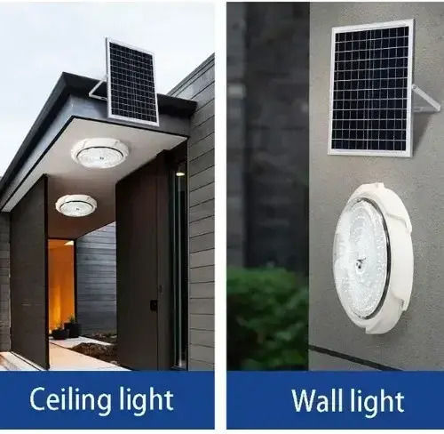 Suspendata Lampă Solară 20W Verde cu Fotocelulă și Telecomandă