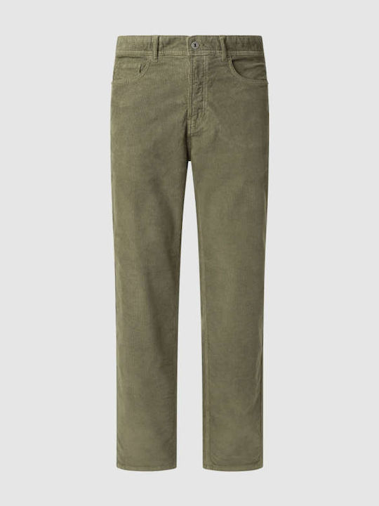 Pantaloni cu Croială Slim Verde