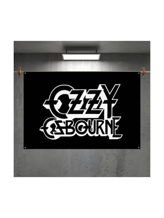Σημάια Οζι Οζμπορν Λόγκο 90*1.50 Ασπρόμαυρη Flag Ozzy Osbourne Logo 90*1.50 Black White Molfs