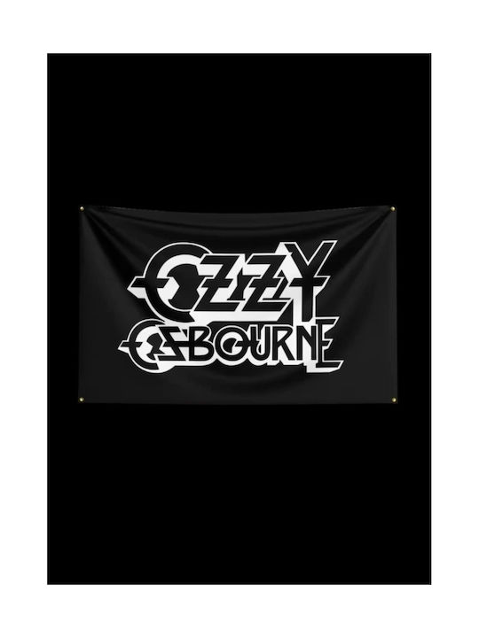 Σημάια Οζι Οζμπορν Λόγκο 60*90 Ασπρόμαυρη Flag Ozzy Osbourne Logo 60*90 Black White Molfs