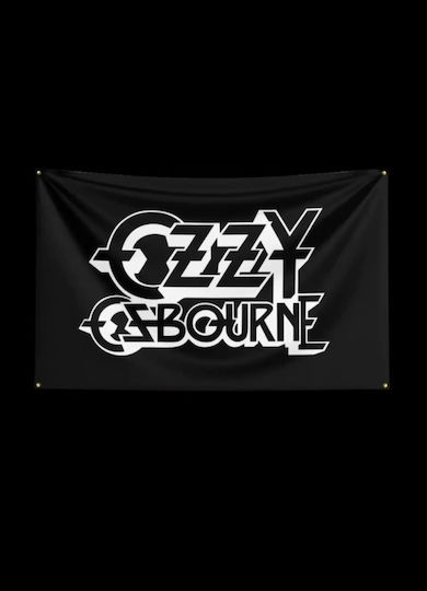 Flag Ozzy Osbourne Logo 60*90 Black White Molfs