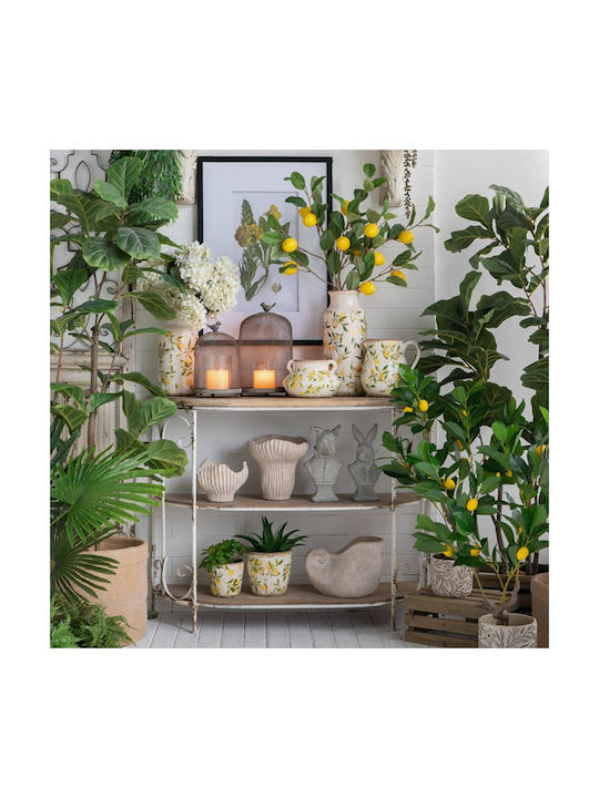 Artekko Διακοσμητικό Βάζο Keramik Lemon Gelb 20x16.5x20cm 1Stück