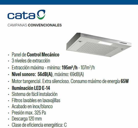 Cata Μηχανισμός Απορρόφησης Ανακύκλωσης 60cm Inox