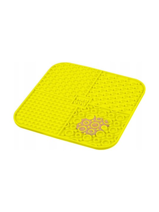 Wau Dog Collar Lick Mat Silicone Rectangular 21.1x21.1x3cm Yellow 14147348 4823089367125