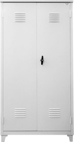 Doppelflügeliger Metallischer Gaalvanisierter Außenschrank mit Verriegelungsfunktion 100x45x175cm