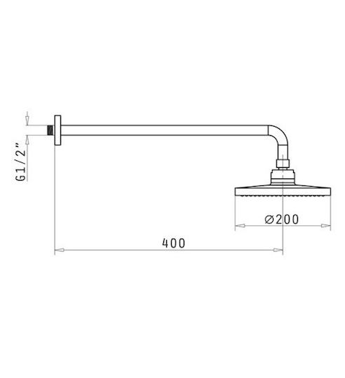 Pyramis Showerhead with Arm