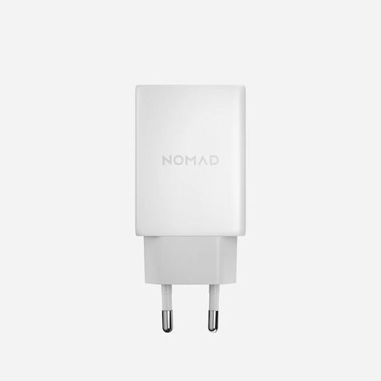 Nomad Φορτιστής Χωρίς Καλώδιο GaN με Θύρα USB-C 40W Power Delivery Λευκός